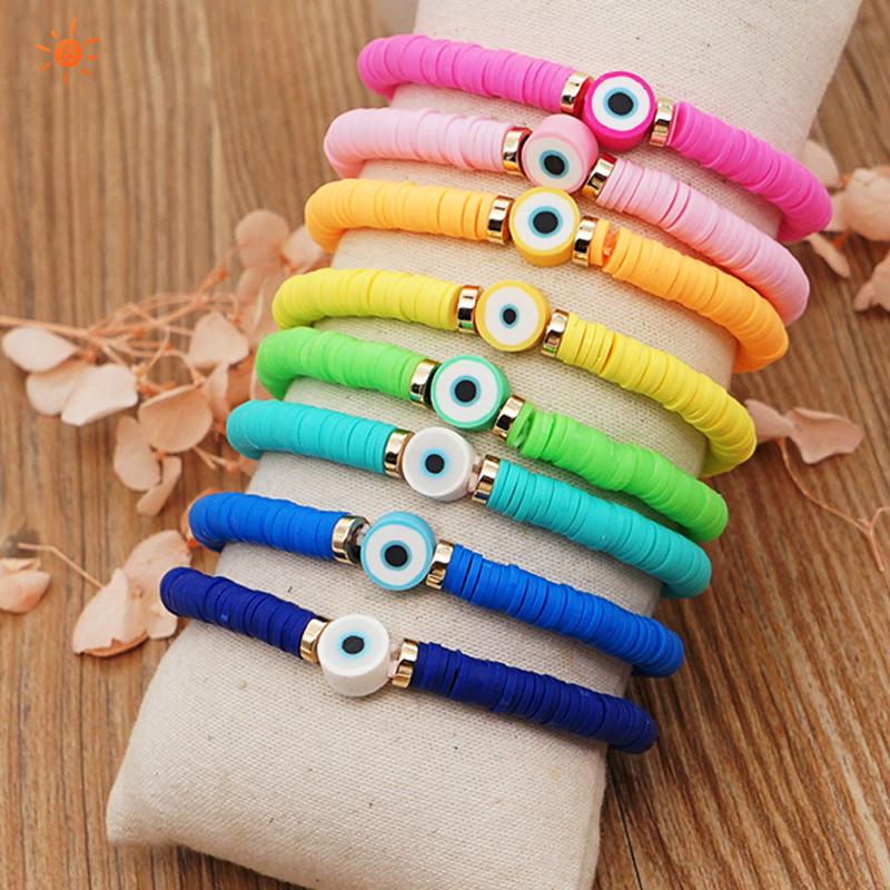Beaded, Strands BLIN Greek Eye Color Soft Pottery Beaded Bracelet Ethnic Vacation Evil Strand Bracelets Women's Jewelry
Beaded, Strands BLIN Greek Eye Color Soft Pottery Beaded Bracelet Ethnic Vacation Evil Strand Bracelets Women's Jewelry