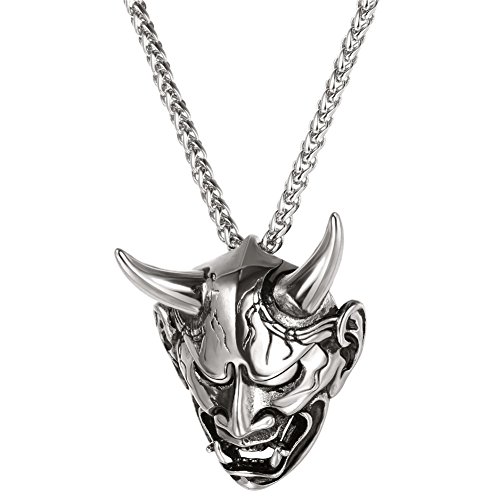 Men's Gothic Punk Style Jewelry Stainless Steel Silver Black Devil Horn Skull Pendant Necklace Amulet/Protection/Decoration
Men's Gothic Punk Style Jewelry Stainless Steel Silver Black Devil Horn Skull Pendant Necklace Amulet/Protection/Decoration