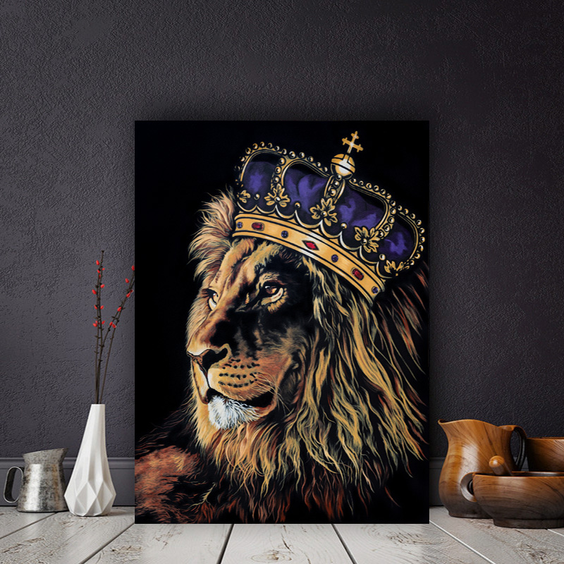 Graffiti Lion Canvas Painting Wall Art Pictures For Living Room Animal Posters And Prints Modern Colorful Home Decor No Frame
