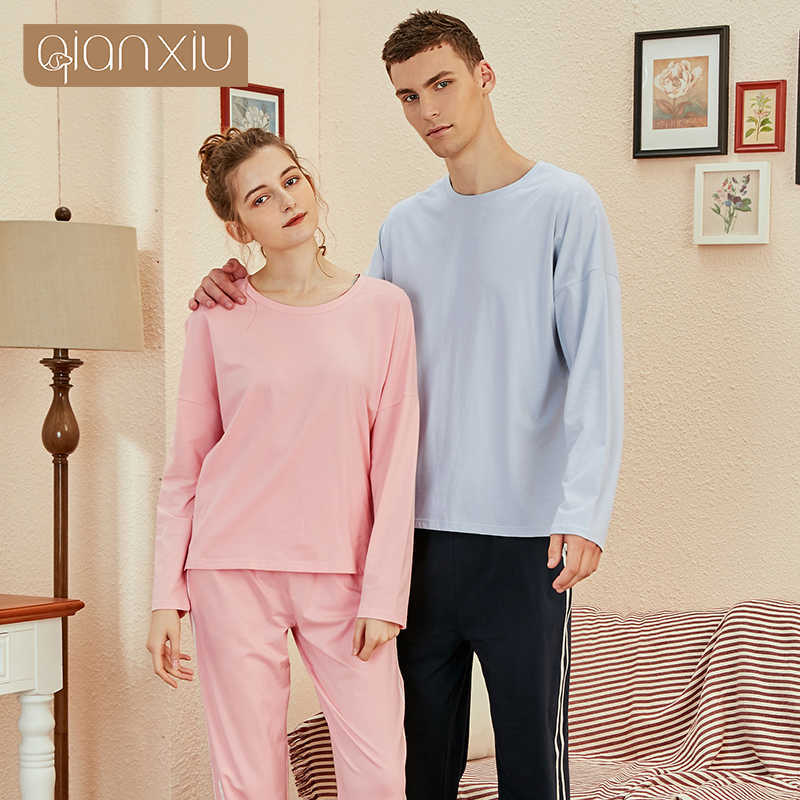 Lovers pajamas Spring Cotton Pajamas Lightly Hugh Men's Crewneck Long Sleeve Suit Home Suit Men's Pajamas 211019, Fog blue
Lovers pajamas Spring Cotton Pajamas Lightly Hugh Men's Crewneck Long Sleeve Suit Home Suit Men's Pajamas 211019, Fog blue