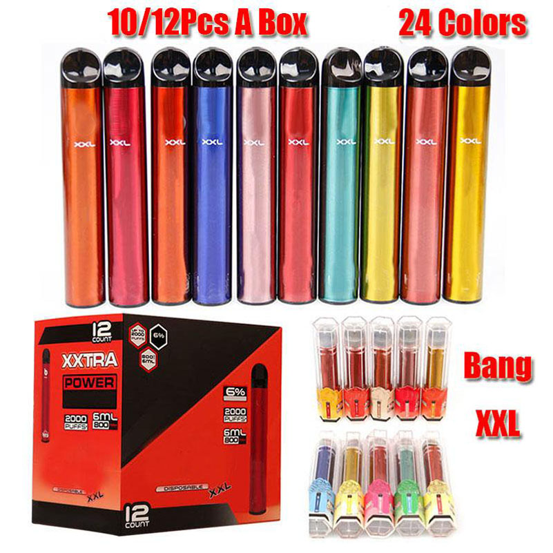 Bang XXL Disposable E Cigarette Device Vapes 800mAh Battery Pre-filled 6ml Pod 2000 Puffs XXtra Kits Vape Pen VS Bar Plus XL Randm Dazzle Pro
Bang XXL Disposable E Cigarette Device Vapes 800mAh Battery Pre-filled 6ml Pod 2000 Puffs XXtra Kits Vape Pen VS Bar Plus XL Randm Dazzle Pro