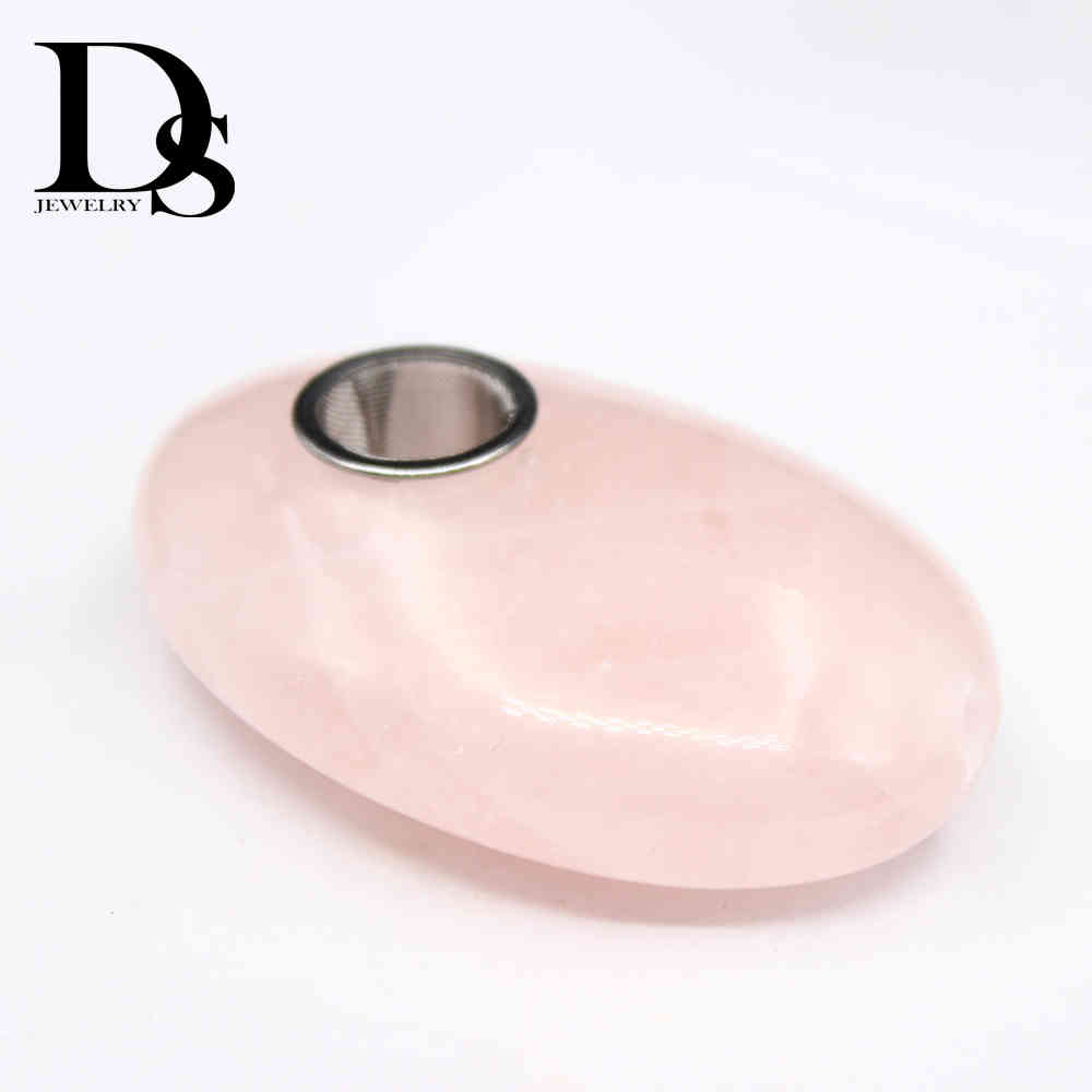 Natural Rose Quartz Smoking Pipe Oval Crystal Tumbled Palm Worry Stones Tobacco Cigarette Holder Accessories Stainless Steel Bowl Filter
Natural Rose Quartz Smoking Pipe Oval Crystal Tumbled Palm Worry Stones Tobacco Cigarette Holder Accessories Stainless Steel Bowl Filter