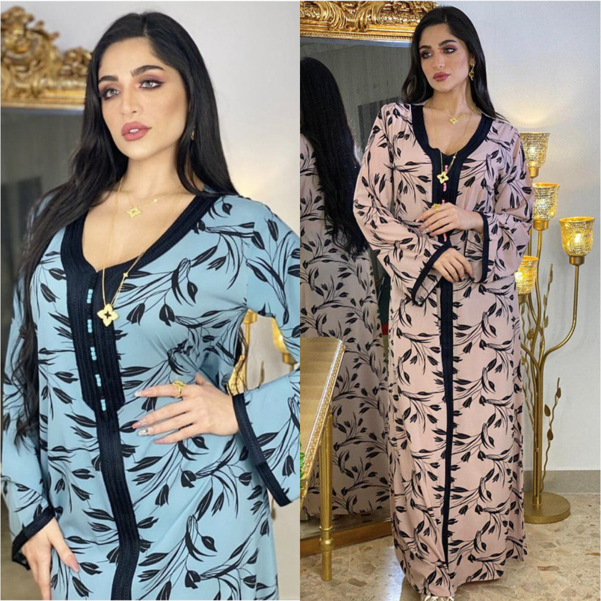 Ramadan Dubai Muslim Dress Women Prayer Floral Abaya Moroccan Kaftan Arabic Eid Turkey Islamic Clothing India Dresses Gown Robe
Ramadan Dubai Muslim Dress Women Prayer Floral Abaya Moroccan Kaftan Arabic Eid Turkey Islamic Clothing India Dresses Gown Robe