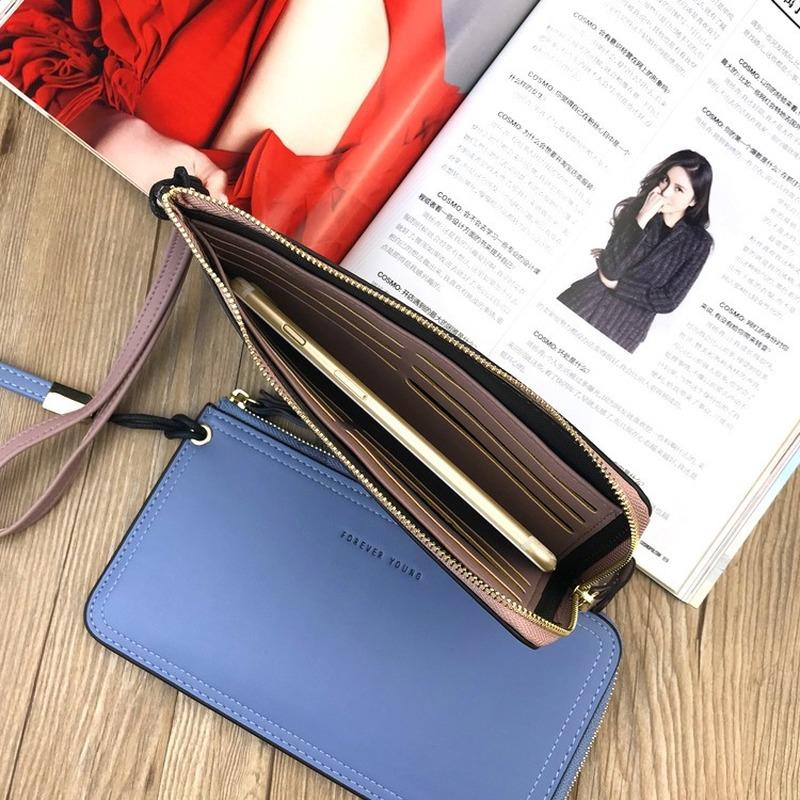 Wallets Women's Wallet Long Korean Fashion Zip Phone Case Purse Ultra-thin Clutch Large Capacity With Multiple Cards Coin Boutique