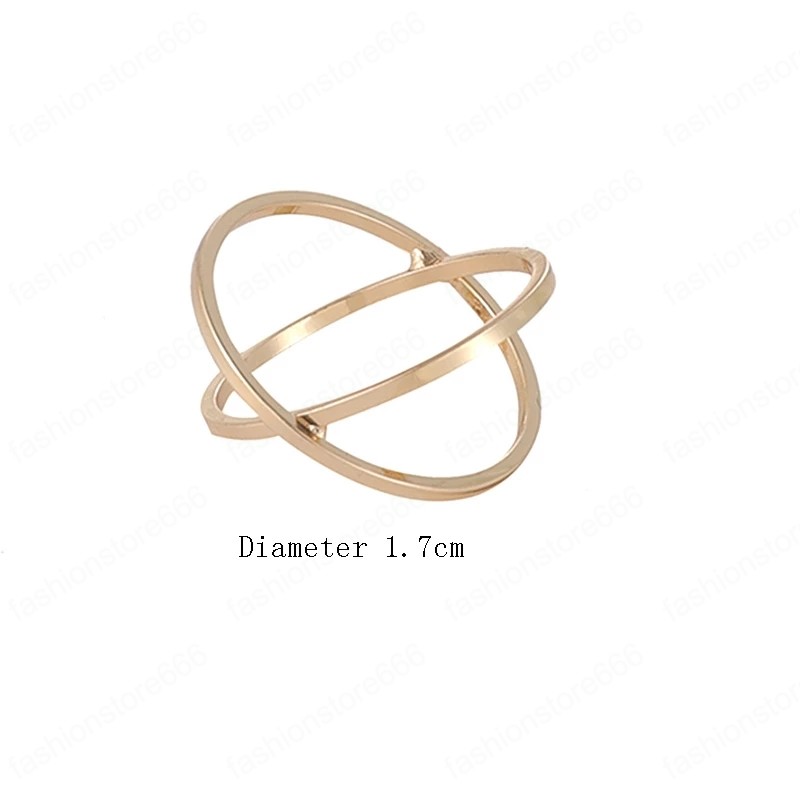 Korean Ring 4pcs/set For Women Opening Ring Set Metal Adjustable Geometry Female Simple Creative Finger Rings Party Jewelry