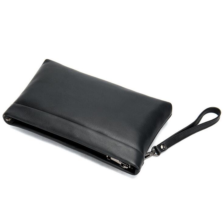 Fashion Design handbags men's genuine leather clutch wallets large-capacity Korean business envelope bag cowhide clutches wholesale 9849