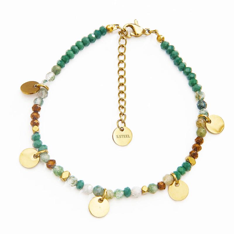 Charm Bracelets Natural Stone Beads Bracelet With Disc Charms Stainless Steel Red Blue Bohemia 2021 Trendy Wholesale Items
Charm Bracelets Natural Stone Beads Bracelet With Disc Charms Stainless Steel Red Blue Bohemia 2021 Trendy Wholesale Items