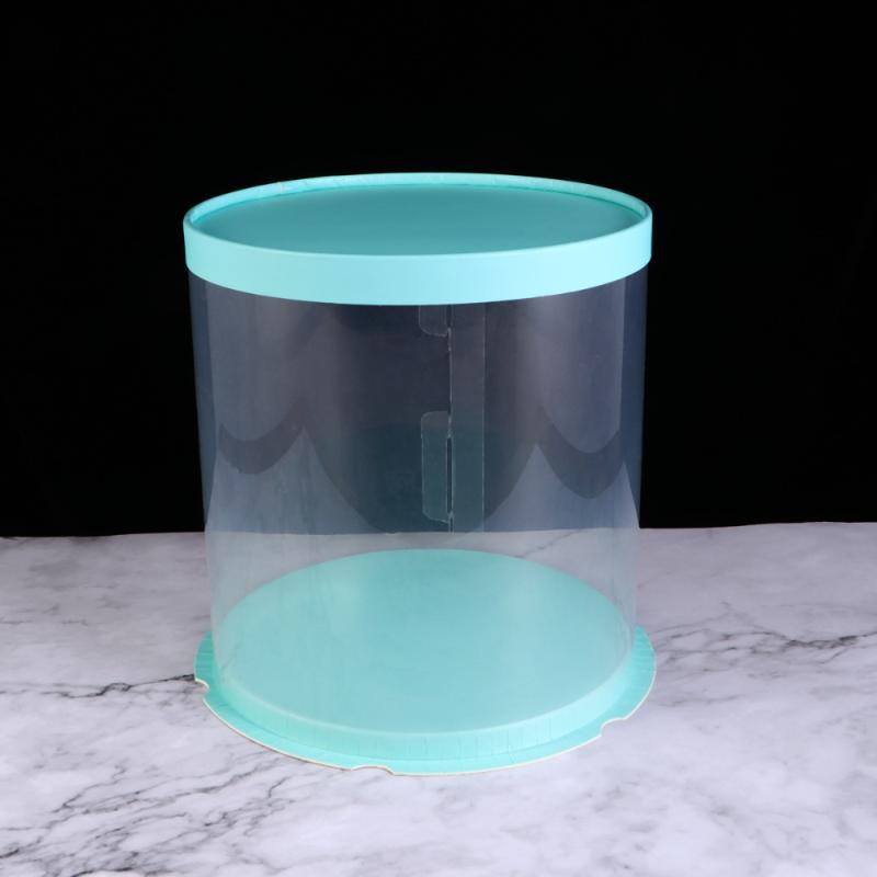 Cake Box Round Packaging Boxes Transparent Organizer For Home Dessert Shop (Black, Single-layer) (8inch) Gift Wrap