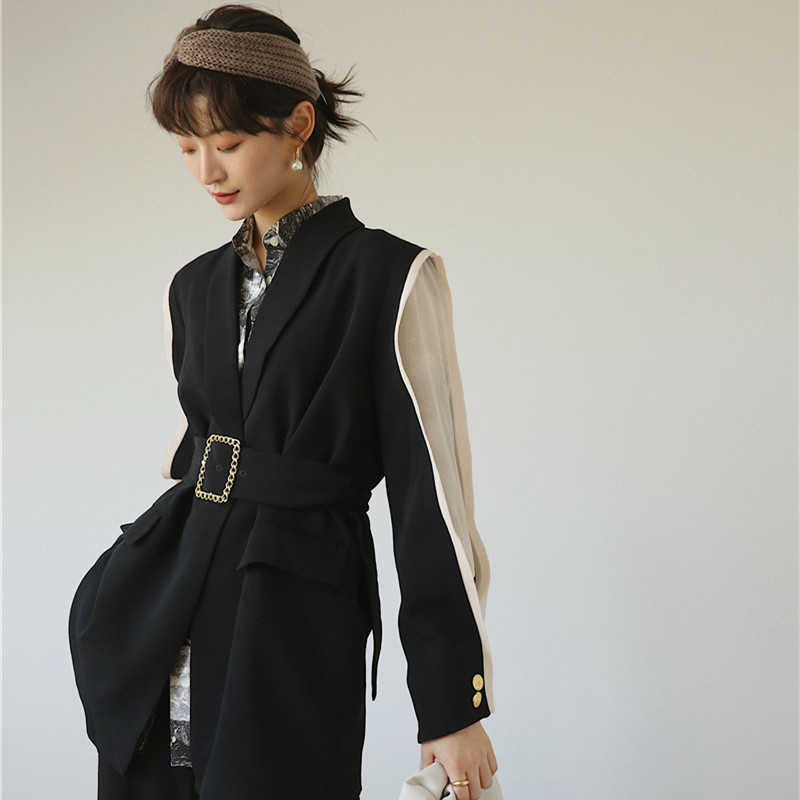 Women blazers and jackets female fashion autumn casual long sleeve belted office lady black business blazer feminino 210608
Women blazers and jackets female fashion autumn casual long sleeve belted office lady black business blazer feminino 210608