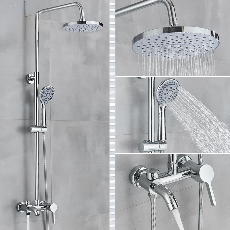 Set Faucet Bath Shower Mixer Tap 8" Rainfall Head Shower System Bathtub Faucet With Hand Spray Wall Mounted
Set Faucet Bath Shower Mixer Tap 8" Rainfall Head Shower System Bathtub Faucet With Hand Spray Wall Mounted