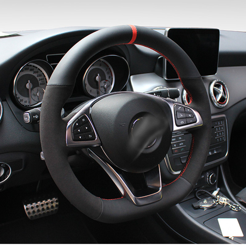 custom hand stitched suede leather steering wheel cover For Mercedes-Benz E-Class E200 GLK300 CLA260 B180 GLE car wheel cover
custom hand stitched suede leather steering wheel cover For Mercedes-Benz E-Class E200 GLK300 CLA260 B180 GLE car wheel cover