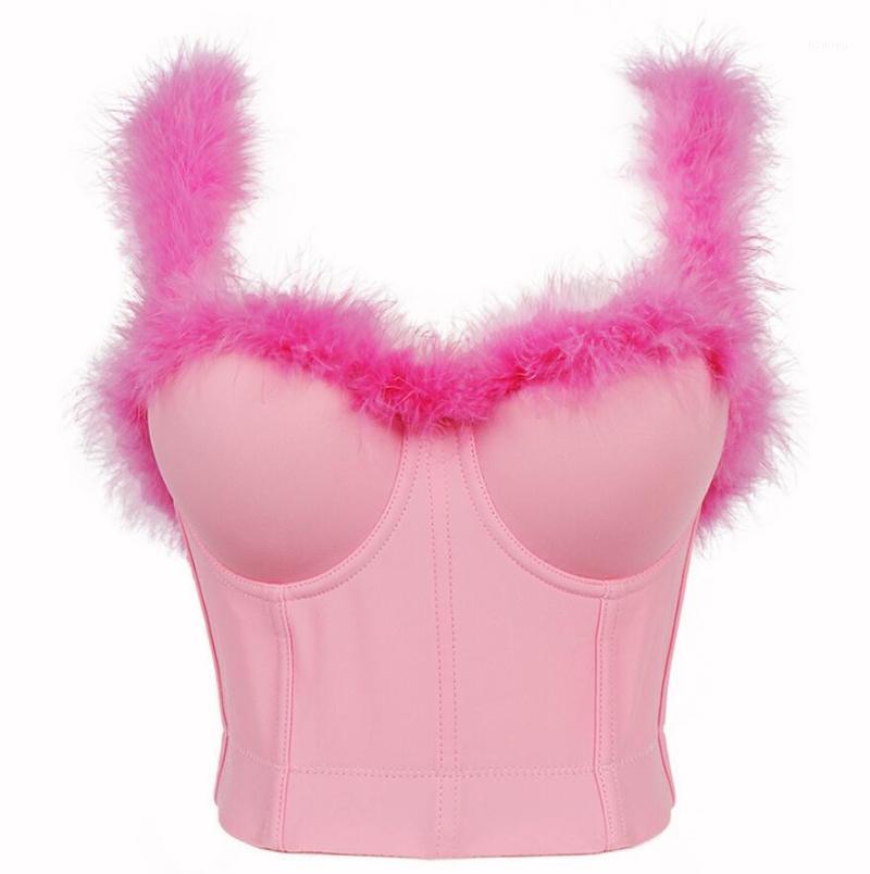 Bustiers & Corsets 2021 Fashion Faux Fur Cami Top With Built In Bra Sexy Adjustable Shoulder Strap Womens Tops Femme Push Up Bralette Q138, Pink
Bustiers & Corsets 2021 Fashion Faux Fur Cami Top With Built In Bra Sexy Adjustable Shoulder Strap Womens Tops Femme Push Up Bralette Q138, Pink