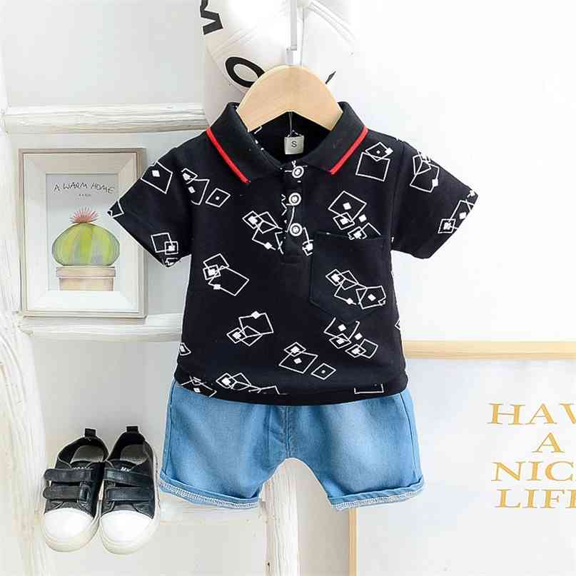Summer Children's Boy Clothing Sets Kids Baby Boys Short-sleeved Turn-down Collar T-shirt And Pants 2 Piece 210831
Summer Children's Boy Clothing Sets Kids Baby Boys Short-sleeved Turn-down Collar T-shirt And Pants 2 Piece 210831