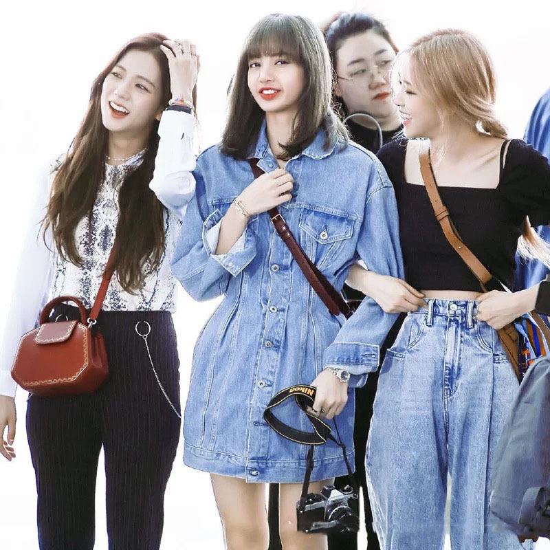 Long Sleeve Patchwork Dress Lace Up Split Elegant Casual Celebrity Women's Clothing With Belt Autumn Denim 210421