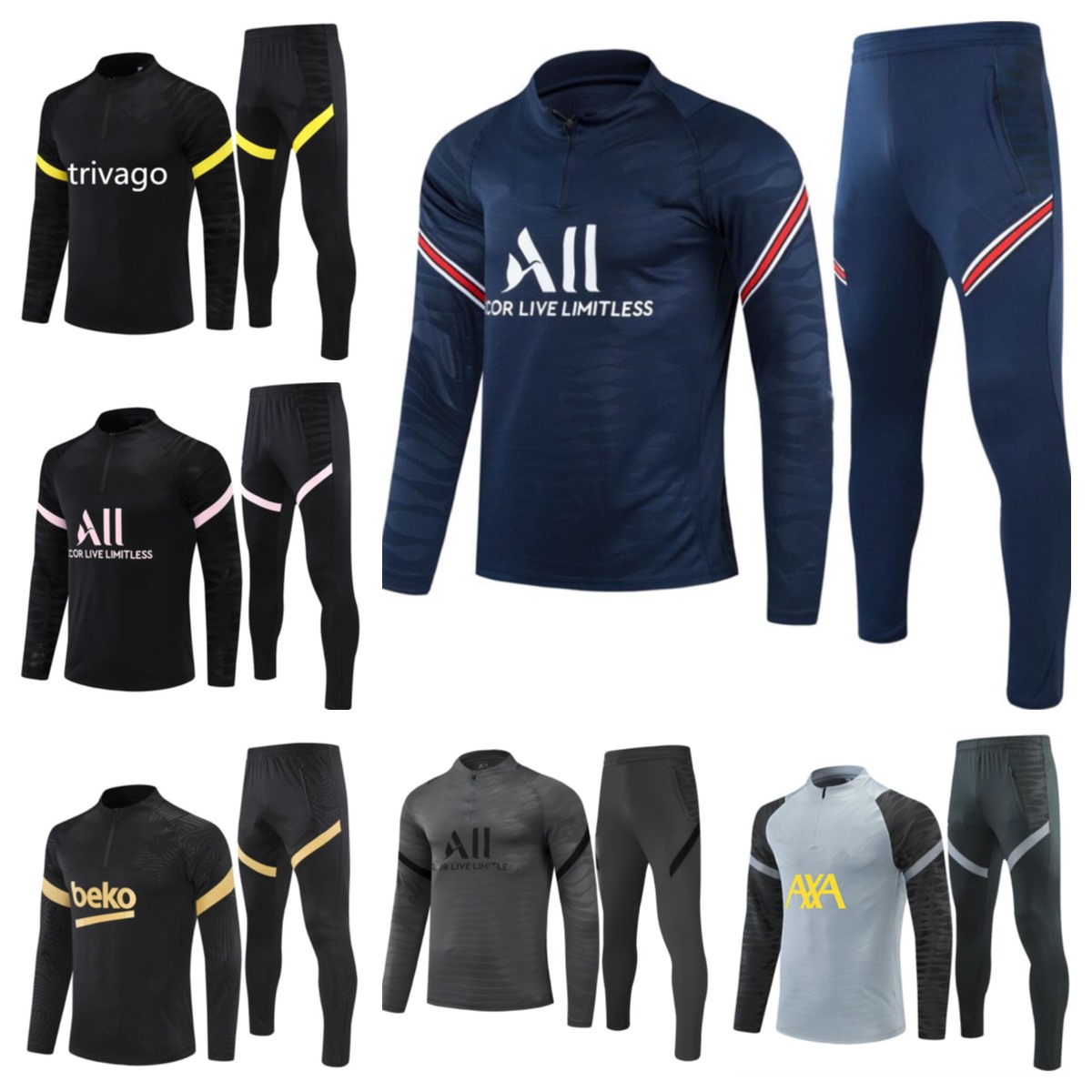 2021 Men football training suit tracksuit HAZARD soccer Paris MBAPPE survetement de foot chandal jogging jacket, Gray
2021 Men football training suit tracksuit HAZARD soccer Paris MBAPPE survetement de foot chandal jogging jacket, Gray
