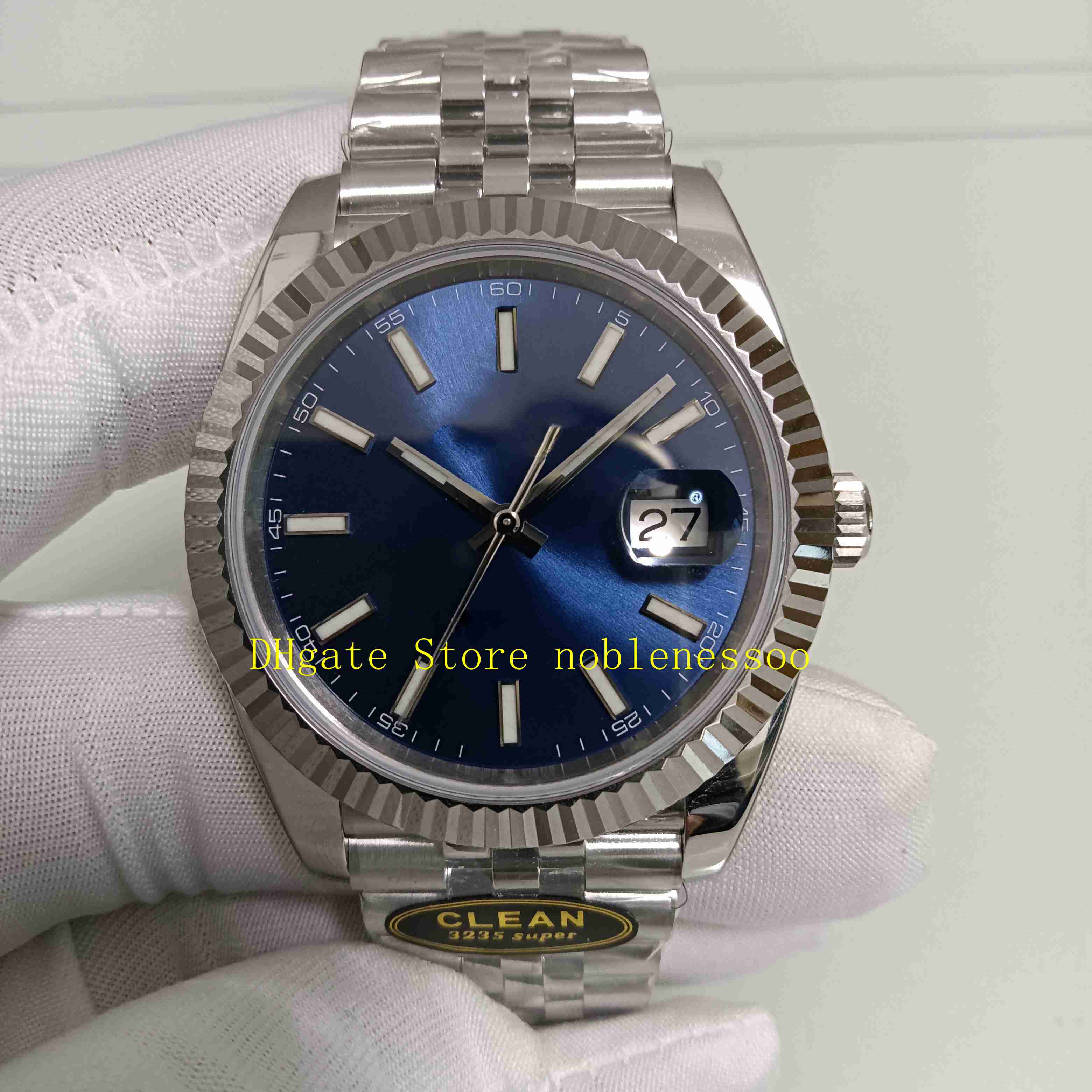 3 Style Super Clean Factory Cal.3235 Automatic Movement Watches Wristwatches Men 41mm 126334 Blue Dial 904L Steel Bracelet Gray Roman Men's Eta Mechanical Watch, 02 
3 Style Super Clean Factory Cal.3235 Automatic Movement Watches Wristwatches Men 41mm 126334 Blue Dial 904L Steel Bracelet Gray Roman Men's Eta Mechanical Watch, 02
