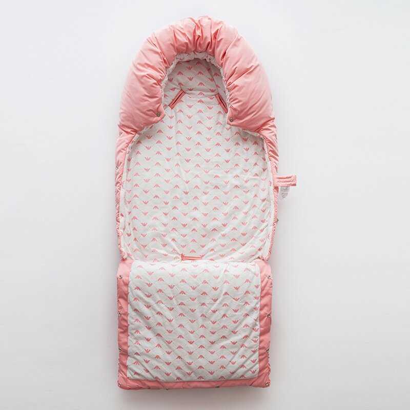 High-quality Baby Sleeping Bag born Thickened Blanket Envelope Bow Outer Winter Warm Stroller Wrap 211023