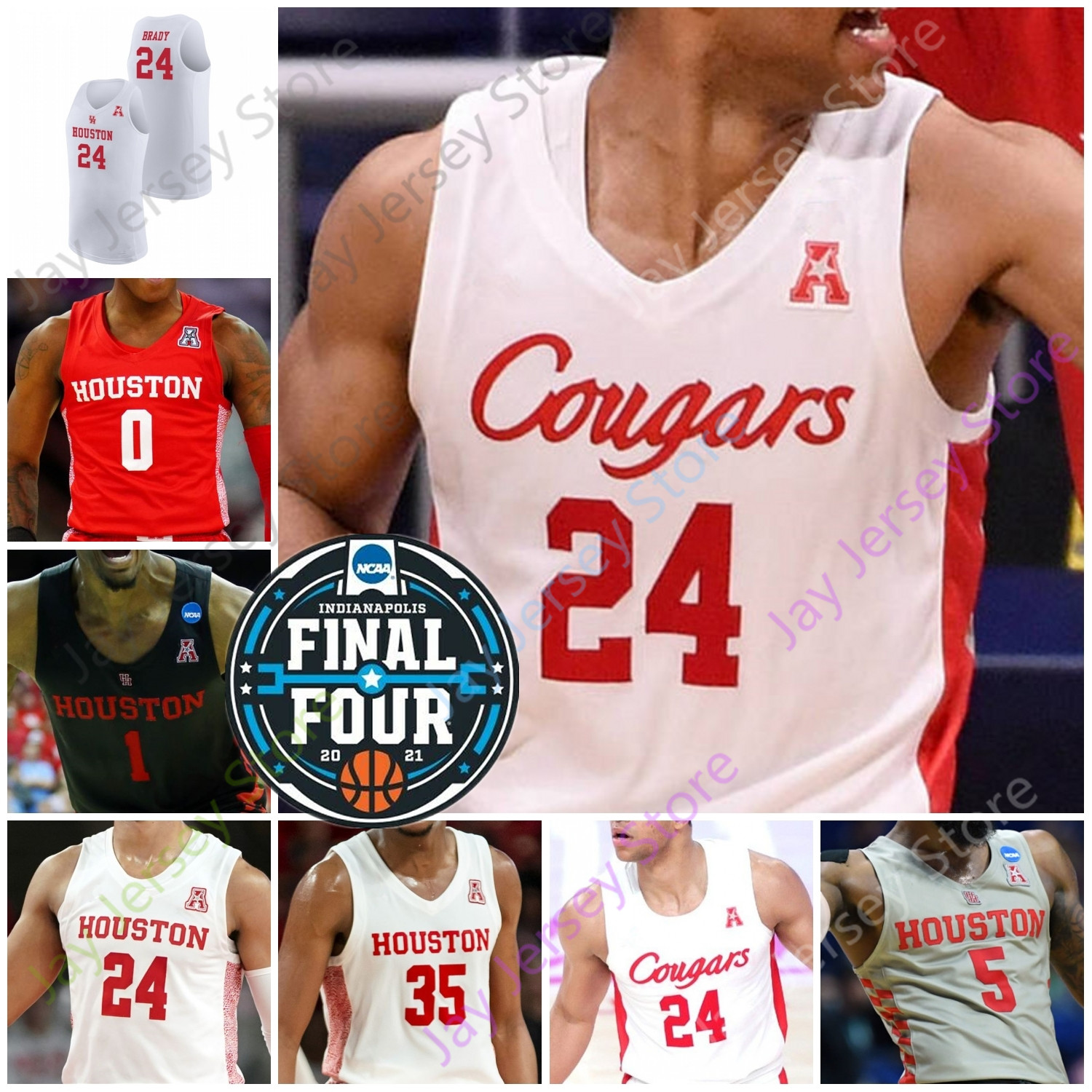 2021 Final Four Houston Cougars Basketball Jersey NCAA College Caleb Mills Quentin Grimes Nate Hinton DeJon Jarreau White Jr. Marcus Sasser House Dotson, White 2019
2021 Final Four Houston Cougars Basketball Jersey NCAA College Caleb Mills Quentin Grimes Nate Hinton DeJon Jarreau White Jr. Marcus Sasser House Dotson, White 2019