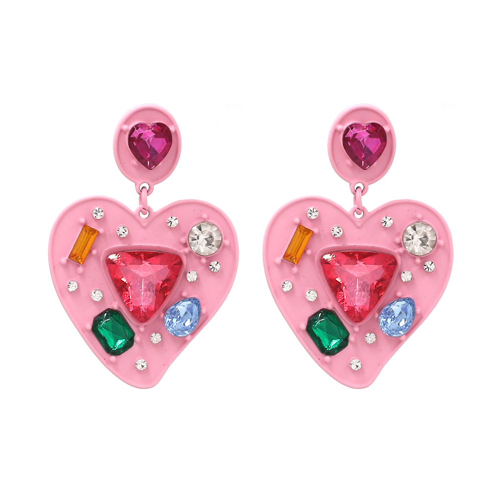 S2182 Fashion Jewelry Peach Heart Dangle Earrings Colorful Crystal Rhinstone Elegant Stud Earring
S2182 Fashion Jewelry Peach Heart Dangle Earrings Colorful Crystal Rhinstone Elegant Stud Earring