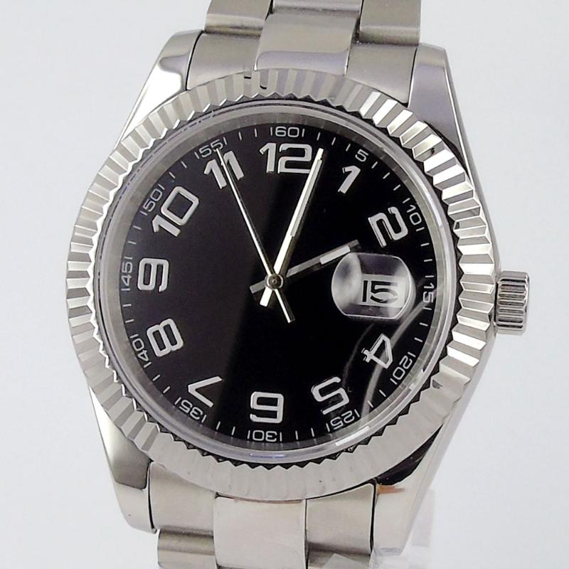 Wristwatches 39MM Sterile Dial Sapphire Glass Date Mechanical Luminous Number 21 Jewels MIYOTA 8215 Movement Automatic Mens Wristwatch, Solid case back
Wristwatches 39MM Sterile Dial Sapphire Glass Date Mechanical Luminous Number 21 Jewels MIYOTA 8215 Movement Automatic Mens Wristwatch, Solid case back