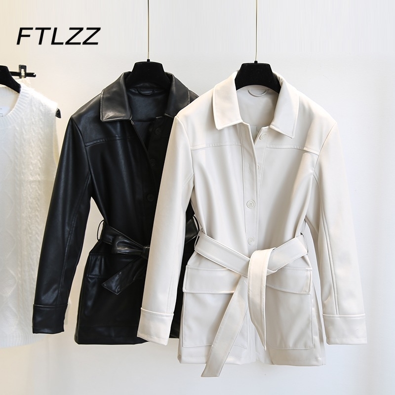 Women Medium Long Leather Jacket Spring Autumn Sleeve Single-breasted White Streetwear Faux Coats Outwear 210602, Black
Women Medium Long Leather Jacket Spring Autumn Sleeve Single-breasted White Streetwear Faux Coats Outwear 210602, Black