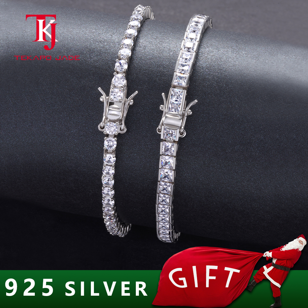 TKJ Tennis Bracelets Pulseira 925 Sterling Silver Cluster 3mm CZ Zircon for Women Jewelry Girl Friend Gift Pulseras Bracelet
TKJ Tennis Bracelets Pulseira 925 Sterling Silver Cluster 3mm CZ Zircon for Women Jewelry Girl Friend Gift Pulseras Bracelet