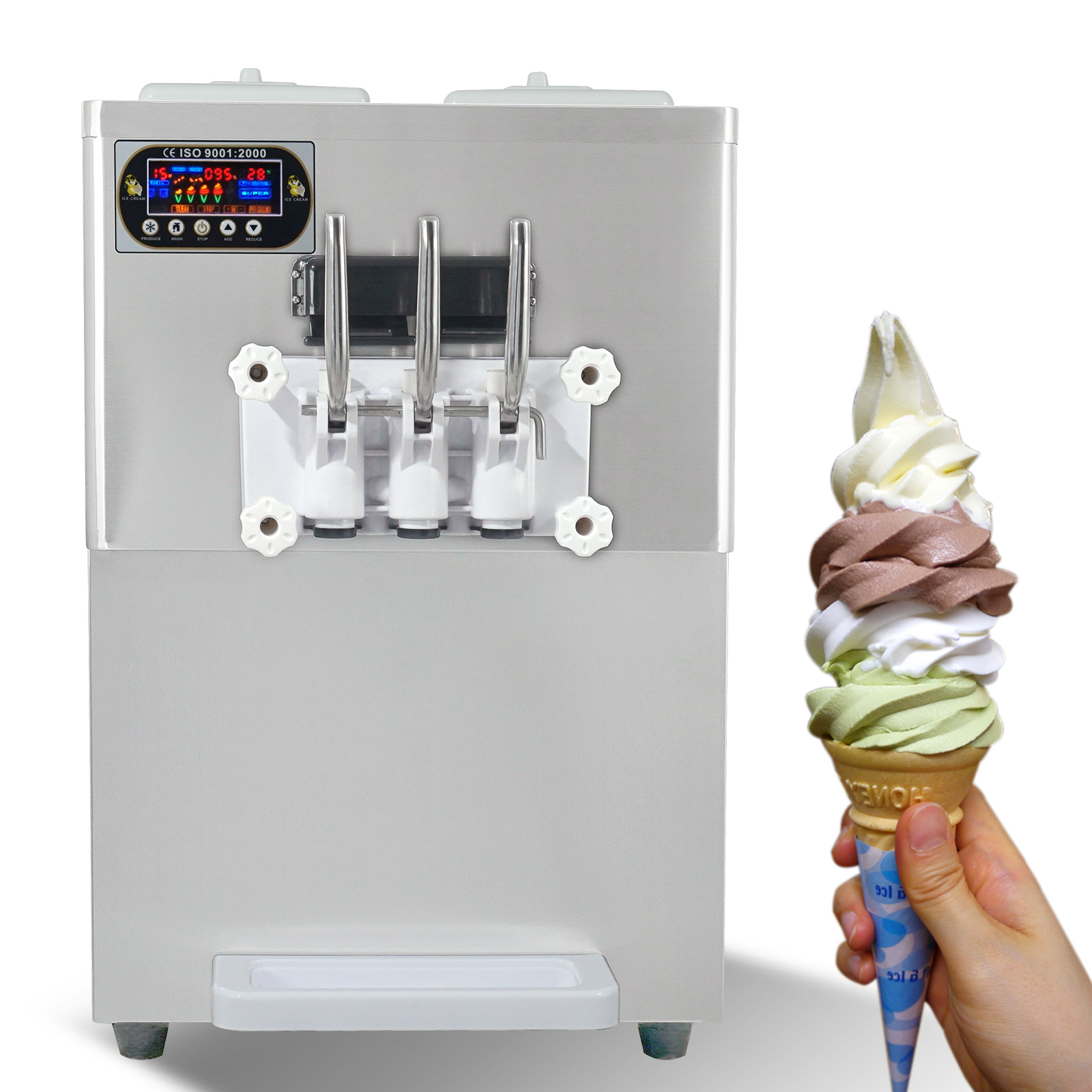 2+1 mixed flavors desktop soft serve icecream machine kitchen countertop yogurt ice cream maker
2+1 mixed flavors desktop soft serve icecream machine kitchen countertop yogurt ice cream maker
