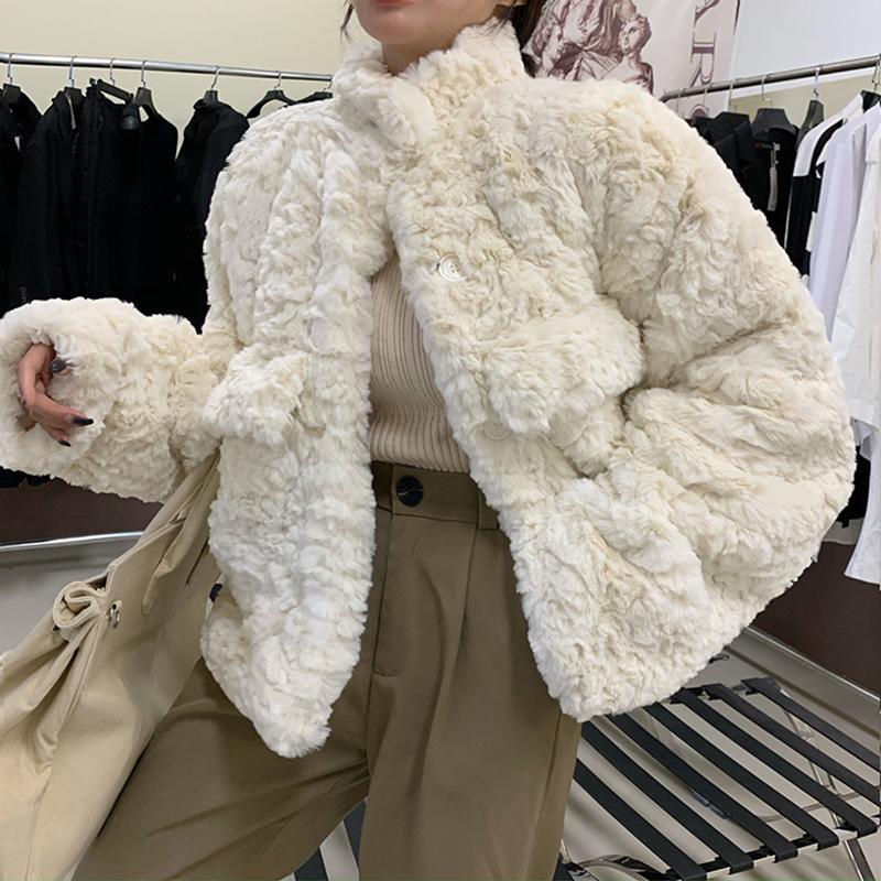 Women' Fur & Faux Thick Coats And Jackets Women Winter Single Breasted Coat Woman Stand Collar Korean Style Tops, Beige
Women' Fur & Faux Thick Coats And Jackets Women Winter Single Breasted Coat Woman Stand Collar Korean Style Tops, Beige