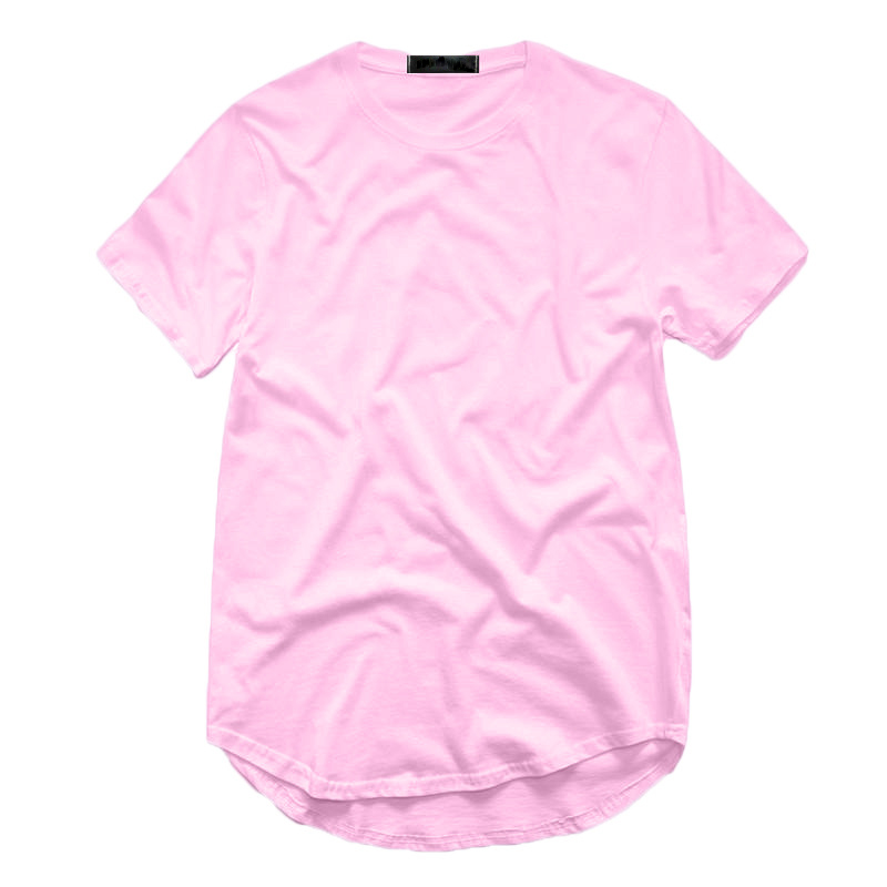 7 colors Men's T Shirt Fashion Extended Street StyleT-Shirt Men's clothing Curved Hem Long line Tops Tees Hip Hop Urban Blank Basic t Shirts