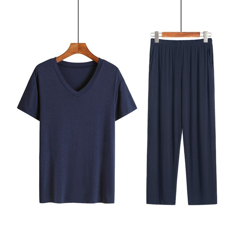 Men's Sleepwear Summer Thin Modal Home Wear Sports Casual Short-sleeved Trousers Loose Plus Size Pajamas Suit Wholesale, Black
Men's Sleepwear Summer Thin Modal Home Wear Sports Casual Short-sleeved Trousers Loose Plus Size Pajamas Suit Wholesale, Black