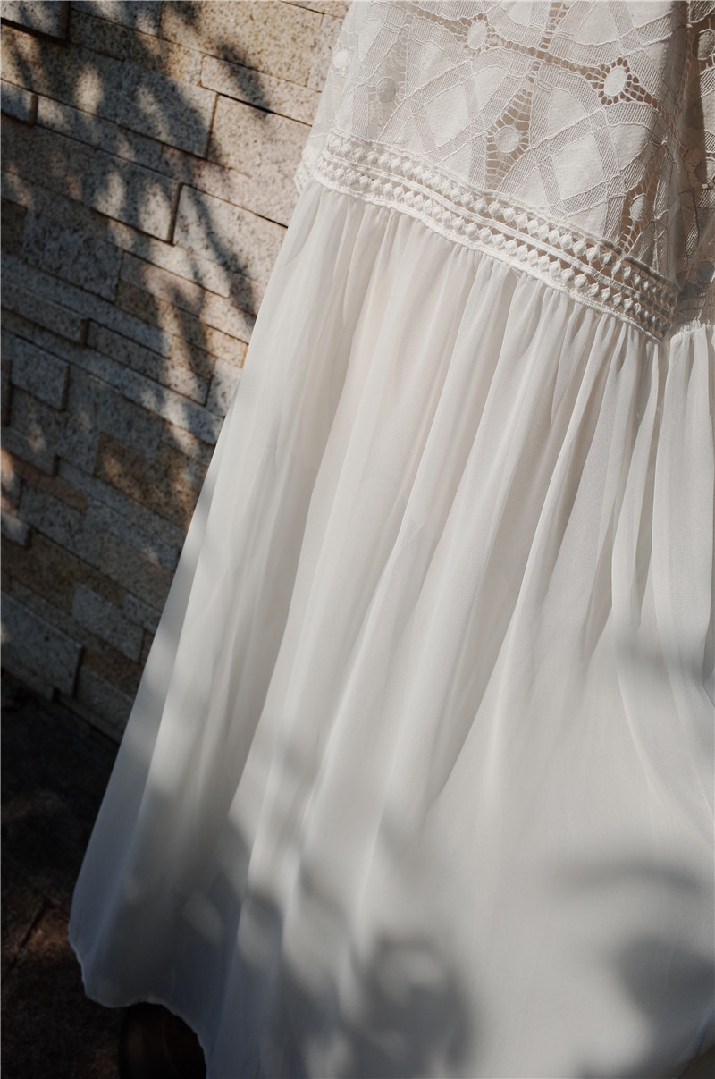 Elegant White Lace Tunic Women Summer Beach Dress Robe de plage Sarong Plus Size Swimsuit Cover Up Long Kaftan Swim Skirt #Q610 210420