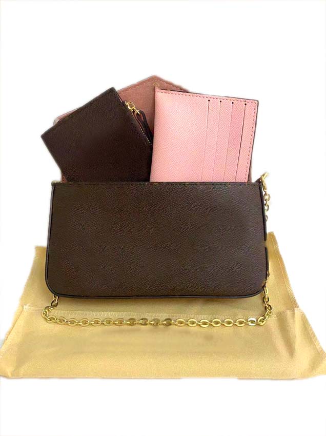 Fashion Designer Bags Women Handbag Crossbody Top 3pcs set Pochette Accessories Brown Flower Messenger Chain Strap Cross Body Ladies Flap Purse Clutch With Dust bag, #13
Fashion Designer Bags Women Handbag Crossbody Top 3pcs set Pochette Accessories Brown Flower Messenger Chain Strap Cross Body Ladies Flap Purse Clutch With Dust bag, #13