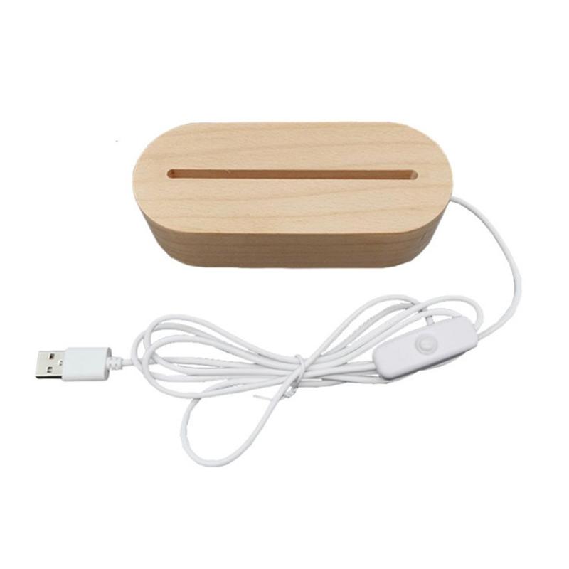 Night Lights Oval Led Wooden Base Table Lamp With USB Switch Modern Light Acrylic 3D Holder Assembled
Night Lights Oval Led Wooden Base Table Lamp With USB Switch Modern Light Acrylic 3D Holder Assembled