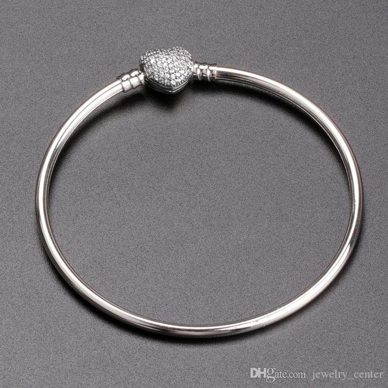 Classic design 925 Sterling Silver Bangle for Women Love heart CZ pave for Pandora Bracelet Bracelet Original Gift box, Black
Classic design 925 Sterling Silver Bangle for Women Love heart CZ pave for Pandora Bracelet Bracelet Original Gift box, Black