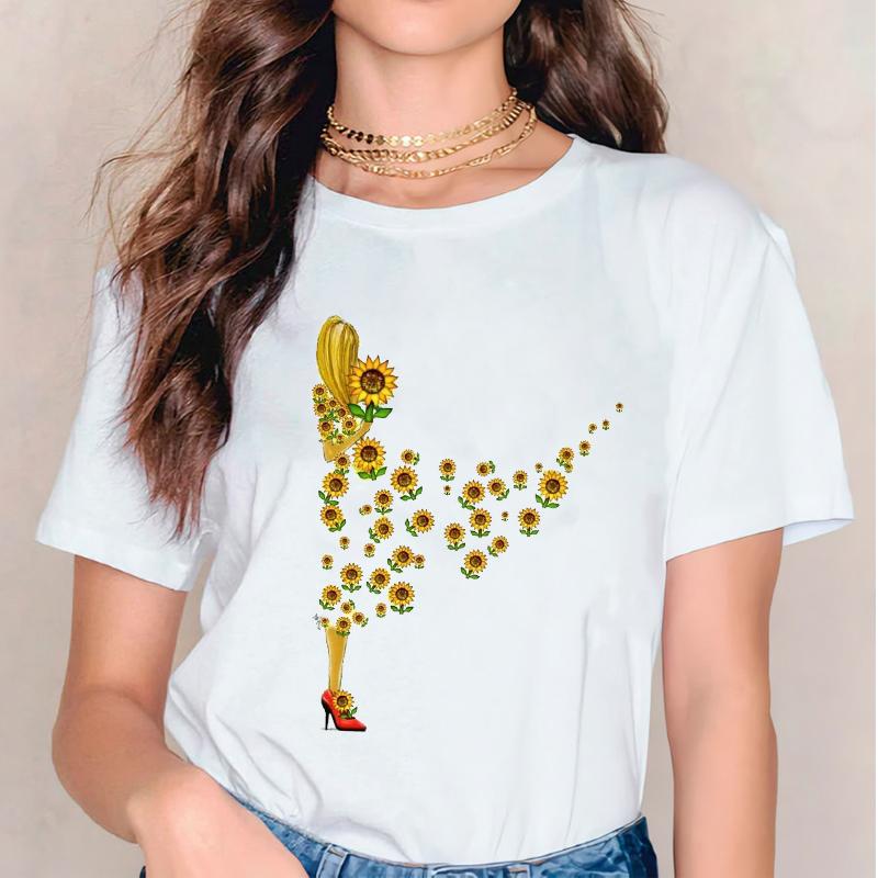 T-shirts T Shirts For Women Dandelion Watercolor Printing Summer Autumn Womens Stylish Top Ladies Print Lady Girl Tee T-Shirt Women's