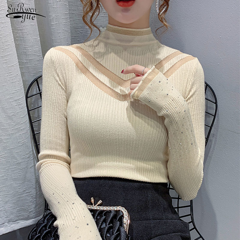 Autumn Fashion Women's Hollow Turtleneck Pullover Sweater Women Long Sleeve Slim Knitted Sexy Lace Winter Clothes 11558 210521, Apricot
Autumn Fashion Women's Hollow Turtleneck Pullover Sweater Women Long Sleeve Slim Knitted Sexy Lace Winter Clothes 11558 210521, Apricot