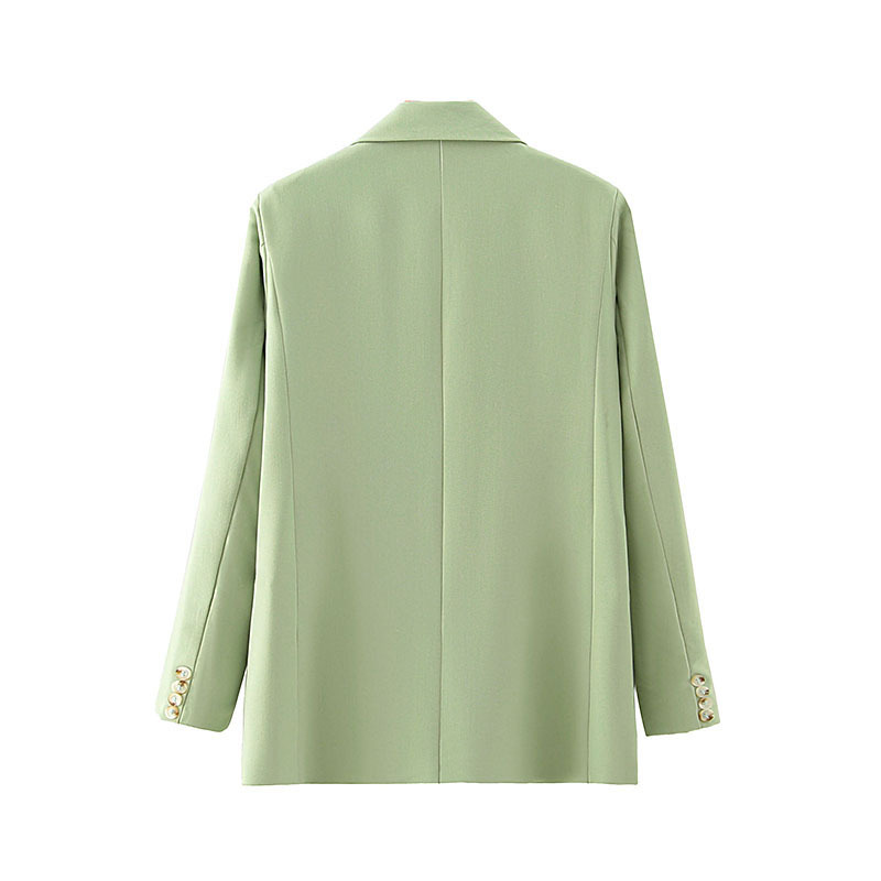 Autumn Women's Chic Coat Small Suit Harbor Wind Long Temperament Loose Casual Fashion Suit Jacket Female 210507