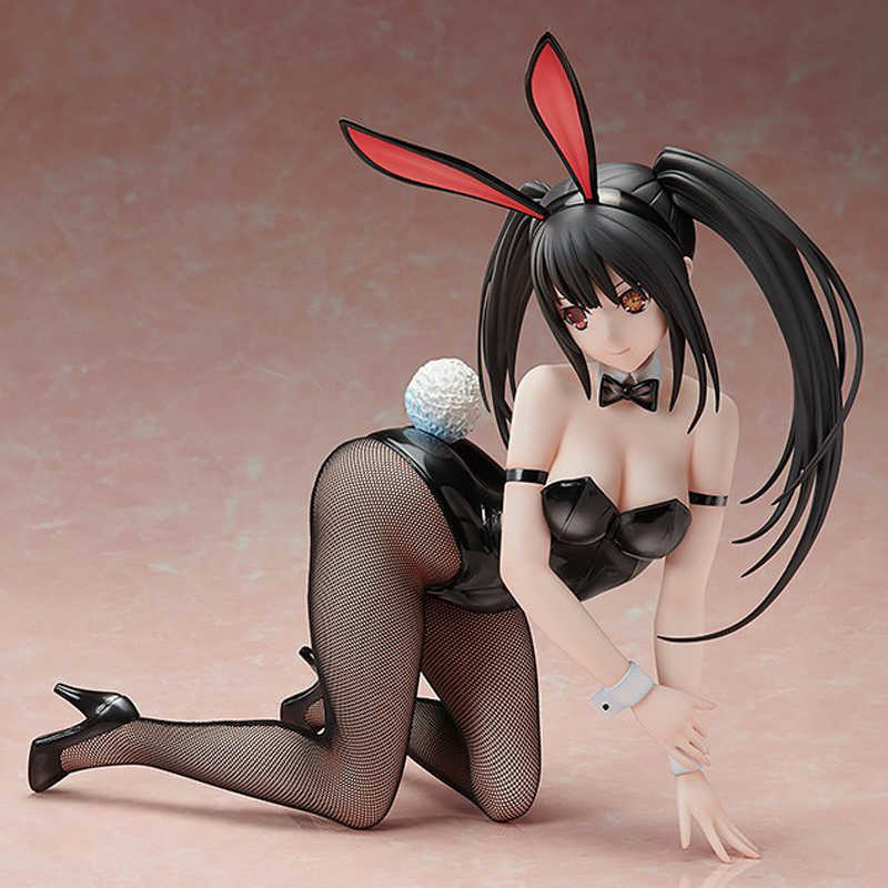 

B-style Freeing Date A Live Kurumi Tokisaki Bunny Girl PVC Action Figure Anime Sexy Girl Figure Model Toys Collection Doll GIft Q0621, No retail box