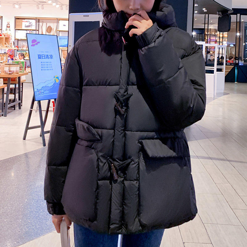 Long Sleeve Solid Casual Woman Parkas Thicken Warm Hooded Coat Winter Autumn Zipper Pocket Loose Coats Femme Veste 210515