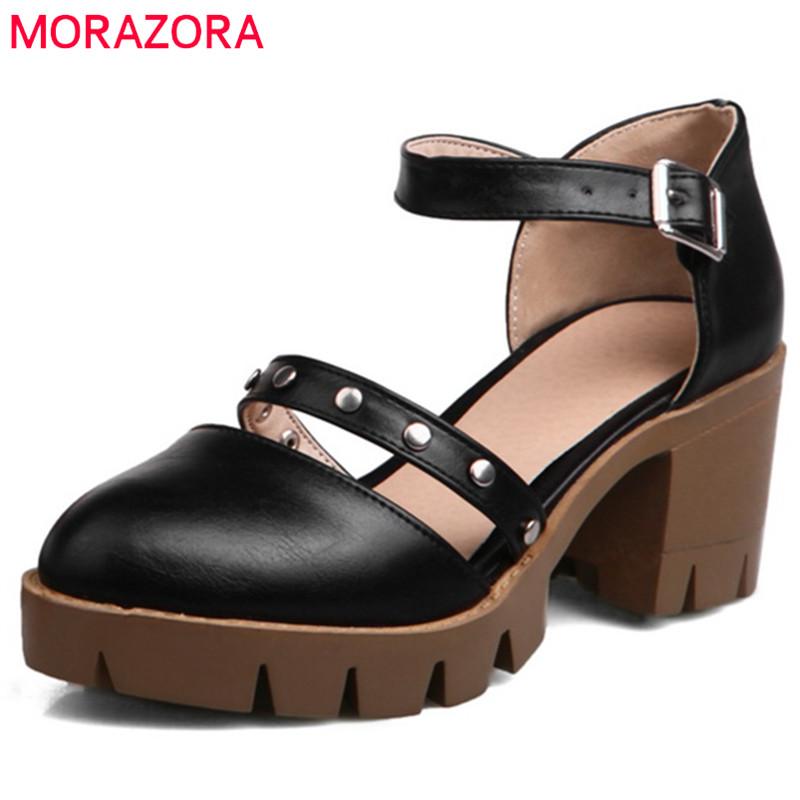 Dress Shoes MORAZORA Spring Summer 2021 Pumps Women With Buckle Round Toe High Heels Square Heel Elegant Platform, Black
Dress Shoes MORAZORA Spring Summer 2021 Pumps Women With Buckle Round Toe High Heels Square Heel Elegant Platform, Black