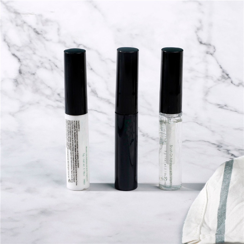Eyelash Adhesives Eye Lash Glue brush-on vitamins white clear black 5g Packaging Makeup Tool