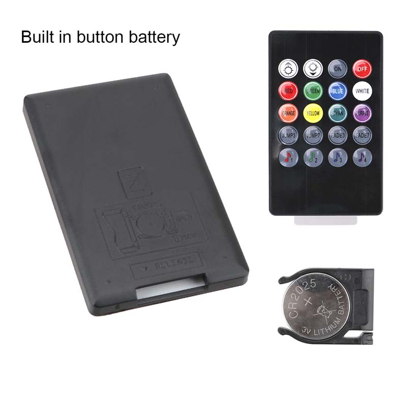 LED RGB Atmospheres Strip Light 24/36/48 LED-Wireless Remote Voice Control Foot Lamps Auto Decorative Atmosphere Lights Car Strips Lamp