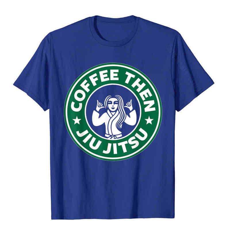 Jiu Jitsu Shirts Coffee Lover Men Kids Boys BJJ MMA Jujitsu T-Shirt New Coming Crazy T Shirt Cotton Mens T Shirt Crazy Y220214