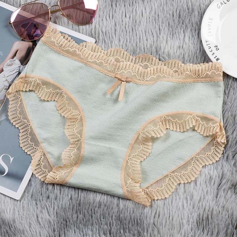 Women's Panties Cotton Underwear Sexy Lace Solid Color Briefs Seamless Mid Waist Bow Underpants Lingerie
Women's Panties Cotton Underwear Sexy Lace Solid Color Briefs Seamless Mid Waist Bow Underpants Lingerie