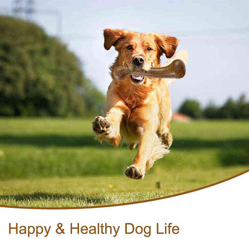 free shipping Benepaw Nearly Indestructible Dog Bone Natural Non-Toxic Puppy Toys For Small Medium Large Dogs Pet Chew Game Dental Care 211111