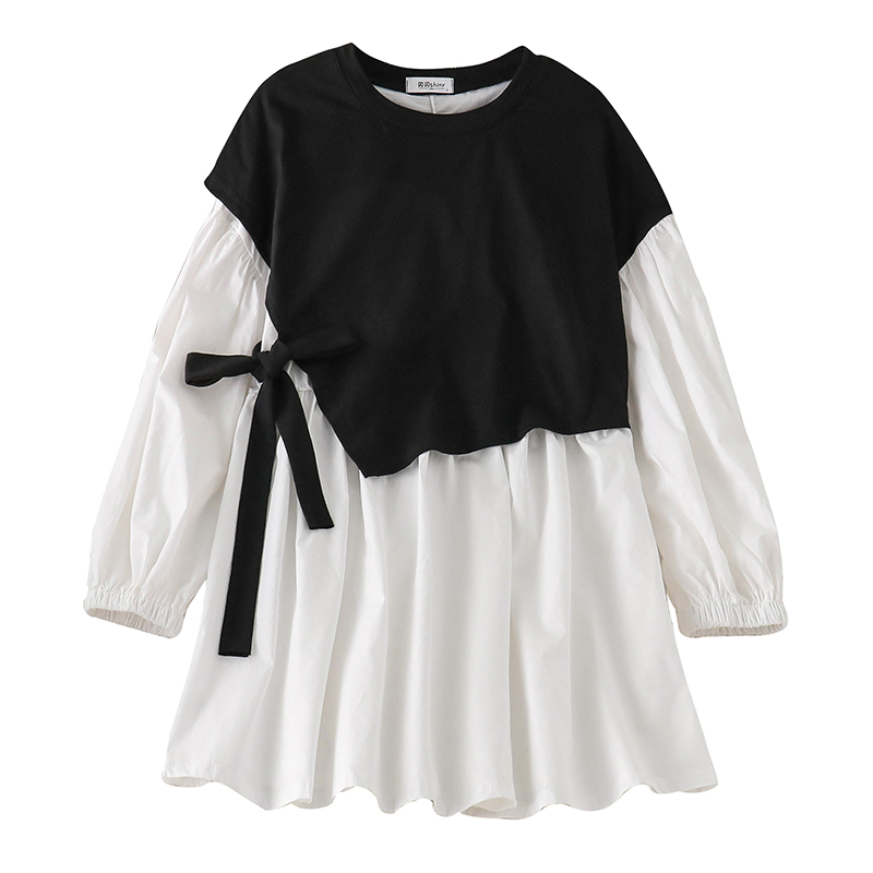 2021korobov 2021 new vintage fake 2 pieces women dress korean sweet lacing bow elegant dresses preppy style patchwork vestidos, Black;gray
2021korobov 2021 new vintage fake 2 pieces women dress korean sweet lacing bow elegant dresses preppy style patchwork vestidos, Black;gray