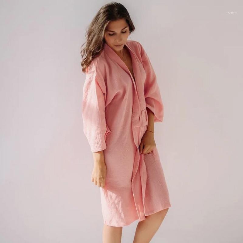 Women' Sleepwear Restve Cotton Women Robes Lace Up Three Quarter Sleeve Solid Long Bathrobe Female Summer Casual Home Robe Elegant Nightwea, Blue
Women' Sleepwear Restve Cotton Women Robes Lace Up Three Quarter Sleeve Solid Long Bathrobe Female Summer Casual Home Robe Elegant Nightwea, Blue