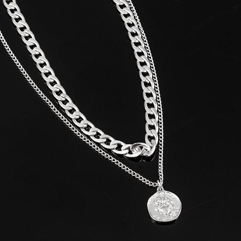 Pendant Necklaces ZWC Fashion Silver Women's Neck Chain Double Layer Portrait Necklace For Women Choker 2021 Trend Female Jewelry Gift
Pendant Necklaces ZWC Fashion Silver Women's Neck Chain Double Layer Portrait Necklace For Women Choker 2021 Trend Female Jewelry Gift