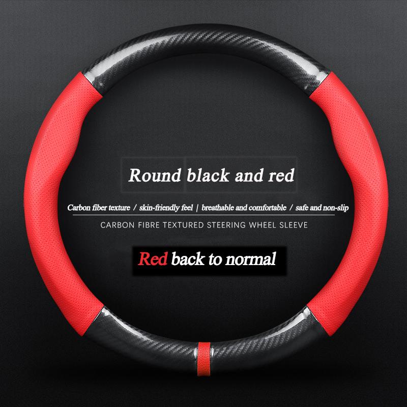 Steering Wheel Covers Car Cover With Carbon Fiber And Leather For Auto Accessories Set
Steering Wheel Covers Car Cover With Carbon Fiber And Leather For Auto Accessories Set