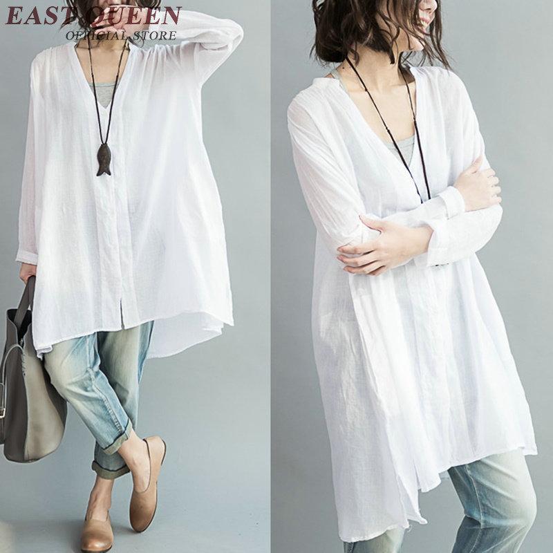 Women's Blouses & Shirts Autumn Solid White Women Shirt 2021 Summer Blouse Button Front V-neck Casual Loose Long 2335 YQ
Women's Blouses & Shirts Autumn Solid White Women Shirt 2021 Summer Blouse Button Front V-neck Casual Loose Long 2335 YQ